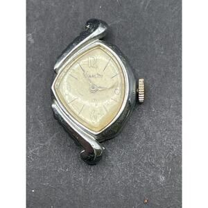 Vintage Starlite Women's Watch Silver Tone 16mm 17 Jewels Manual Wind No Band